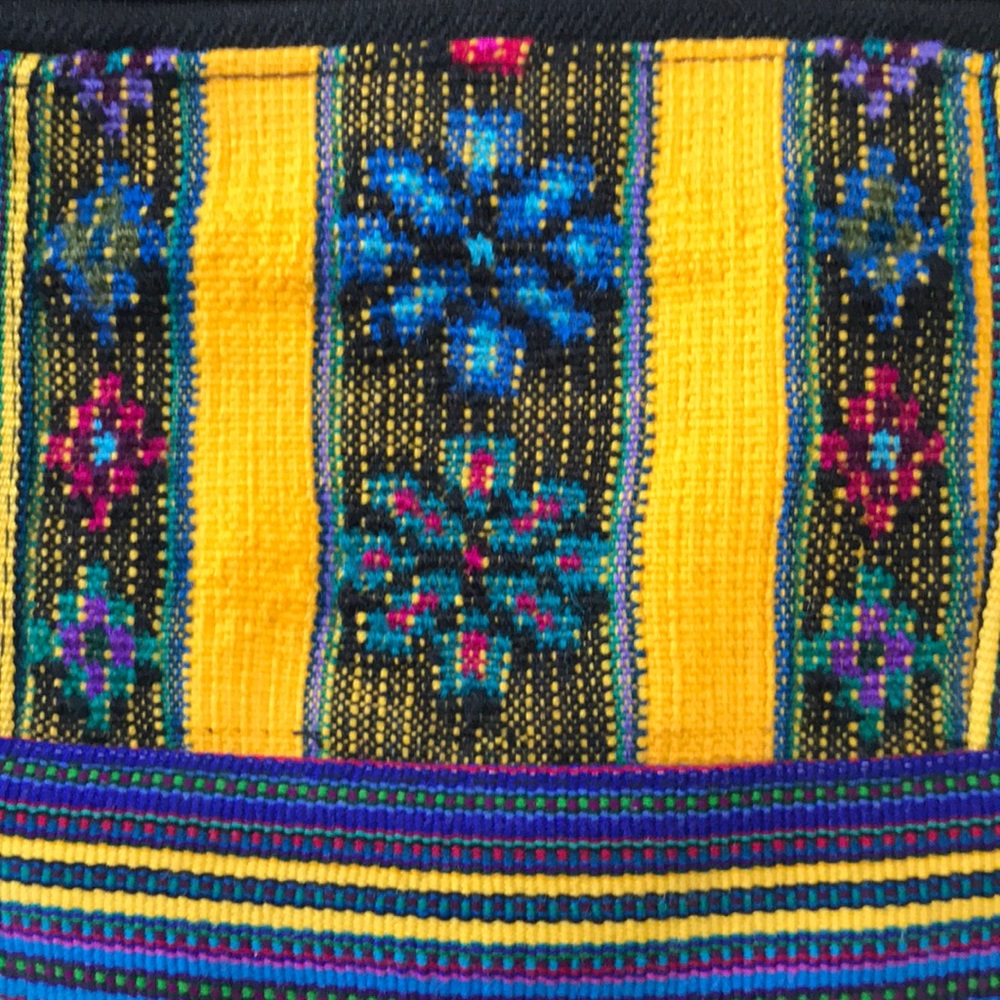 Artisan made 1 of a kind 💙❤️💚Baja print Boho bag - Picture 4 of 13